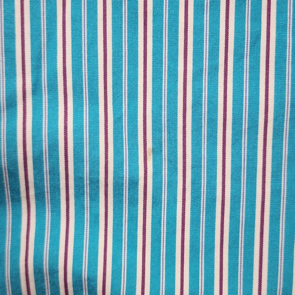 Ralph Lauren Button Down Shirt Mens XL Blue Striped Good Classic Fit Long Sleeve